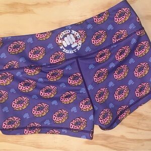 Feed Me Fight Me Purple Donut Athletic Shorts